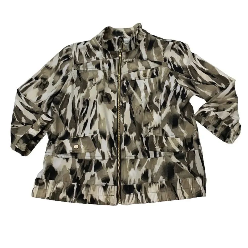 Abstract Patterned Zenergy Activewear Jacket